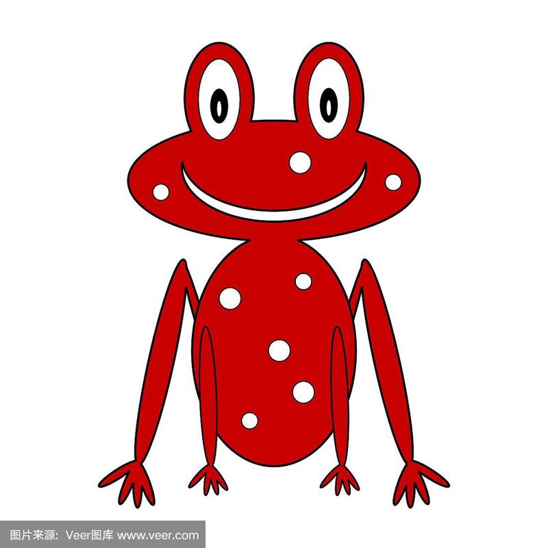 白色,青蛙,图标,红色,可爱的