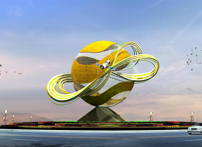 "畅游太空"雕塑效果图