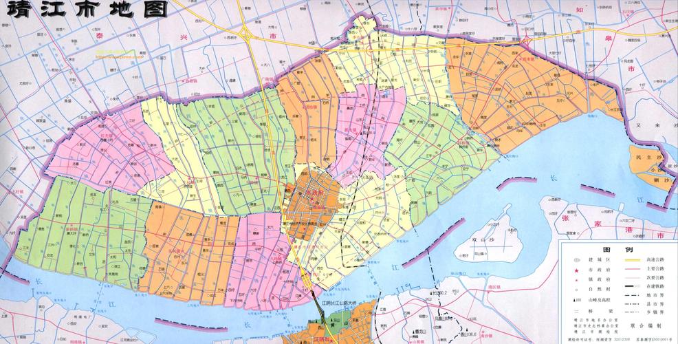 靖江市行政区划图-最新靖江市行政区划图下载-江西地图网