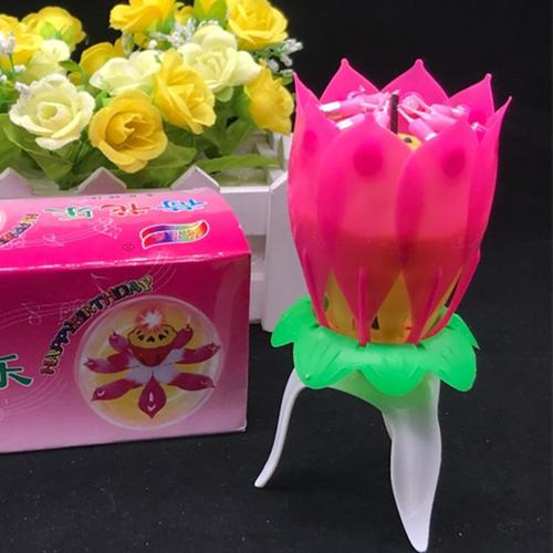 生日蜡烛 莲花蜡烛灯 生日派对音乐蜡烛 生日快乐音乐