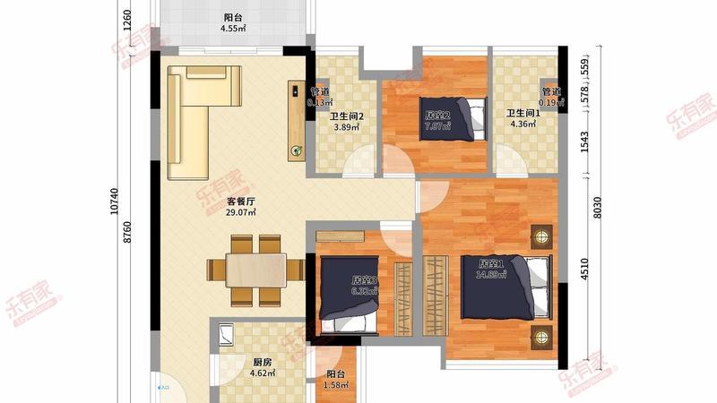 珠江御景山庄户型图