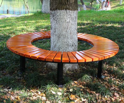 椅子 思地美椅业 4102 广场户外围树椅圆椅塑木公园椅树围椅定做园形