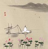 中堂  条幅  斗方  装饰画  山水画  写意画  文人画  中国画  五步