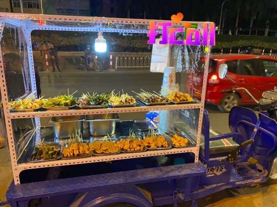 组装定做街边电动三轮车摆摊架子多功能煎饼油炸烧烤车