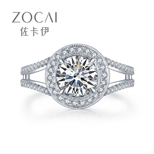 佐卡伊摩天轮白18k金群镶钻戒女士婚戒结婚钻石戒指专柜同款视频