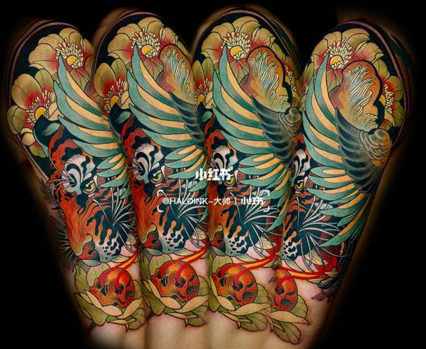 大帅如虎添翼大臂设计|北京纹身|遮盖_纹身_haloink嘿喽刺青攻略_薯条