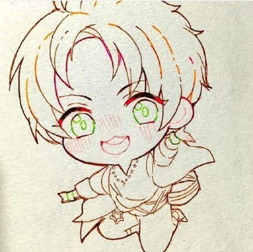 q版可爱小男孩马克笔插画手绘教程图片步骤 可爱男生q版插画画法