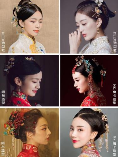 新娘发型,长发短发都有,森系,高雅,小清新,复古,中式等各种