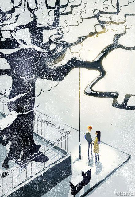 插画家园:转角遇到爱,周末愉快~【pascalcampion ·图】