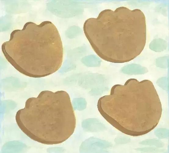 大象的脚印又宽又大.