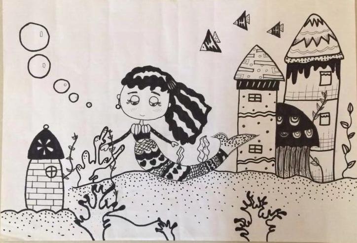 董淑匀同学画的《美人鱼》