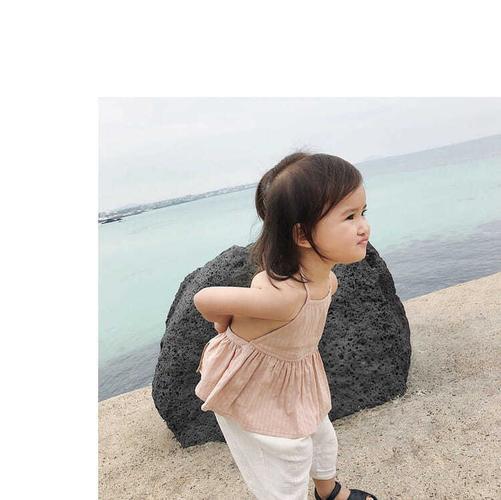 童装女童夏季吊带背心宝宝肚兜性感露背裙2021小女孩上衣儿童护肚