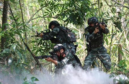 云南武警:特战队员热带丛林锻造反恐尖兵
