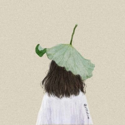手绘女生背影动漫头像图片唯美图片大全集