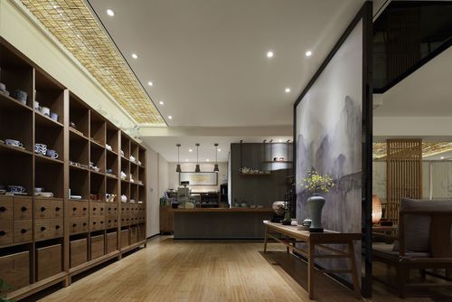 200平茶室装修设计效果图(附平面布置图)