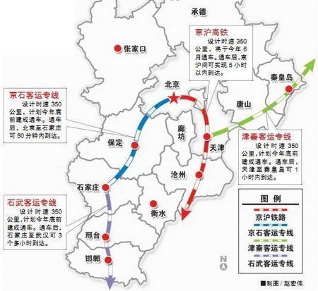 6月起河北省4条高铁陆续通车