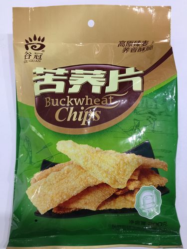 谷冠 苦荞片云南特产粗粮苦荞丝片 荞麦锅巴片油炸香脆200g包邮