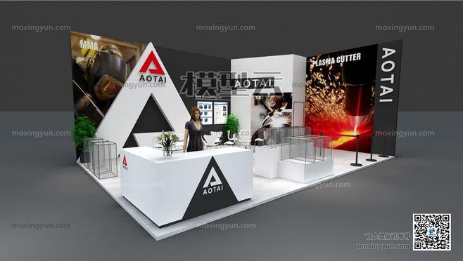 aotai奥太电子展览展示展台3d模型