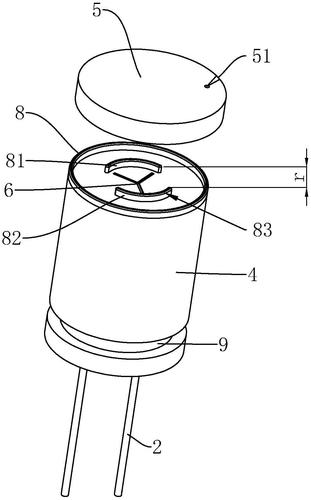 一种防止电解液喷溅高稳定性铝电解电容器