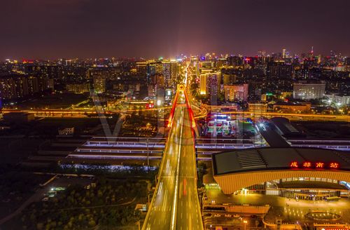 成都火车南站夜景航拍延时摄影4k_4096x2684_高清视频