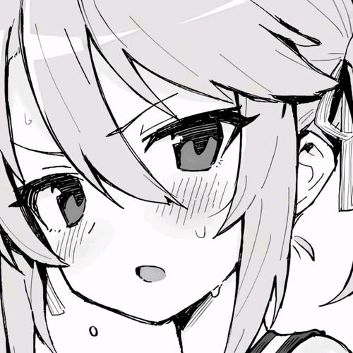 动画 动漫杂谈 "日系漫画风黑白可爱女生头像"