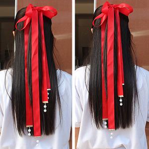 diy发饰古风发带汉服丝带缎带腰带复古典头饰品珍珠仙女蝴蝶飘带