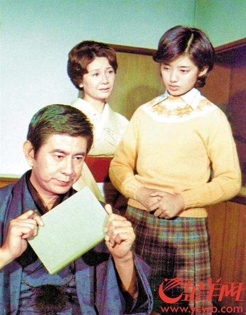 《血疑》中的大岛茂(宇津井健饰)一家,右为女儿幸子(山口百惠饰)