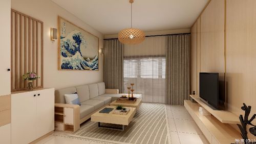 客厅采用了全日系搭配