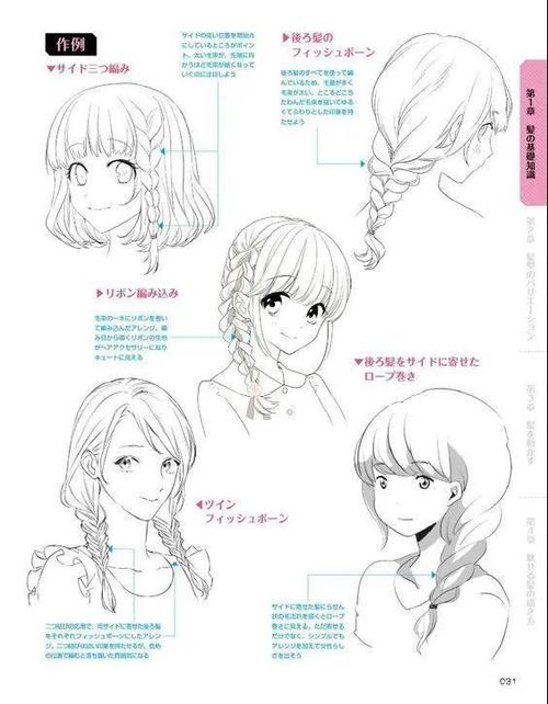 【绘画教程】 女生的多种发型画法教程!别再说不会了