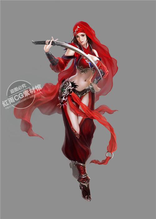 参考美术素材高清插画刺客临摹游戏角色