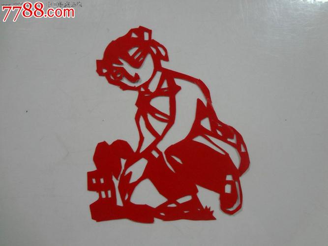 wp包真包老文革精品剪纸红小兵爱学爱劳动