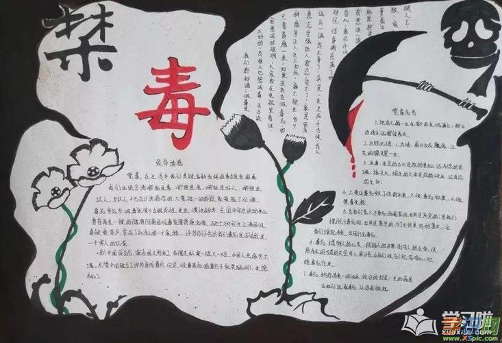 关于禁毒手抄报图片-珍爱生命 拒绝毒品