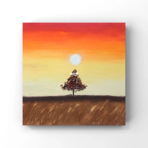 油画棒|日落风景_油画棒_风景_夕阳_临摹_文化_绘画