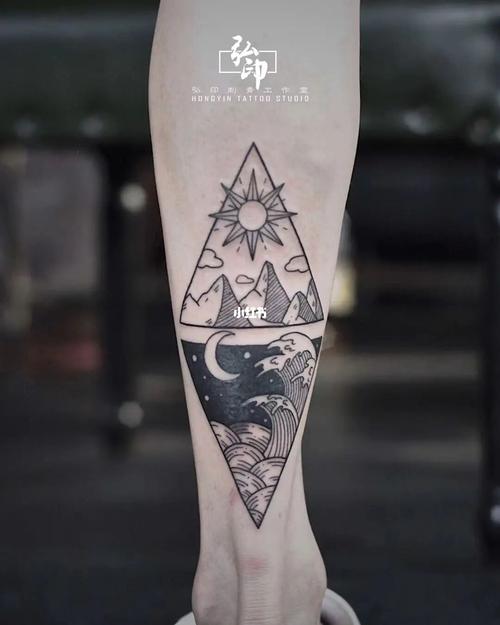 日月星辰,山盟海誓_纹身_我的纹身分享_美妆_彩妆