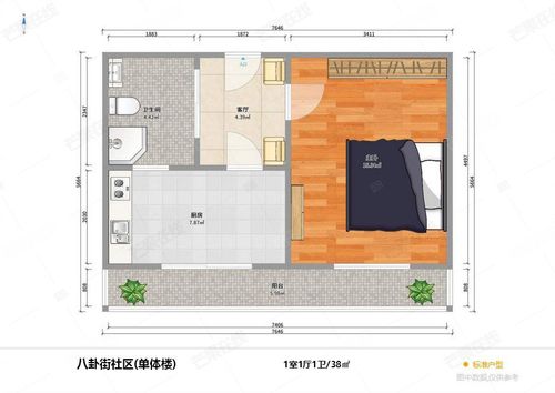 八卦街社区(单体楼)-户型图