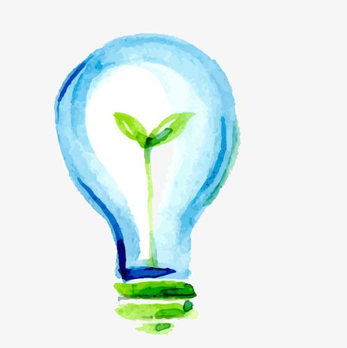 卡通灯泡地球环保节能保护地球免抠元素