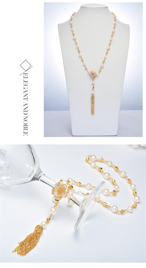 水年华中国风气质秋冬长款珍珠项链