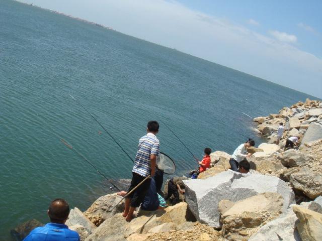鲅鱼圈游记(4)海边钓鱼