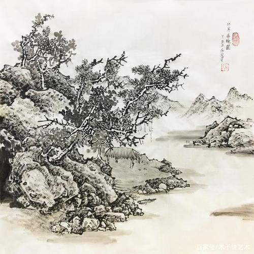 墨色古朴,灵雅深远,俊美山河国画精选