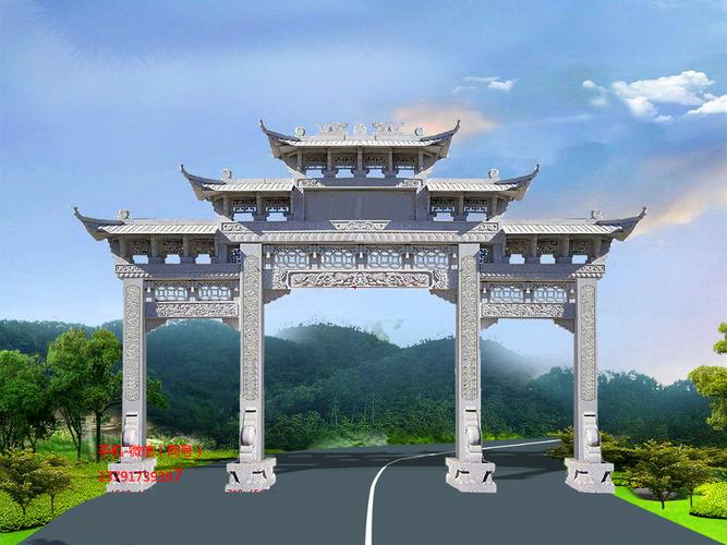 简易石牌坊石牌楼在景观中的价值