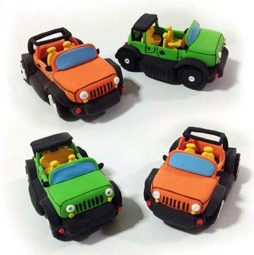 用超轻粘土diy吉普小汽车教程