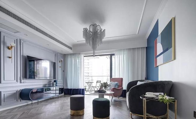 客厅不做吊顶,只贴石膏线,简简单单也可以把"美"搬回家