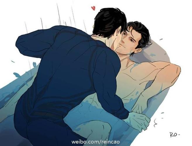 手绘插画 浴缸play 超蝙 蝙蝠侠大战超人 bvs superbat 小记者