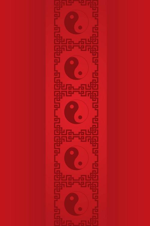 矢量中国风太极八卦图背景