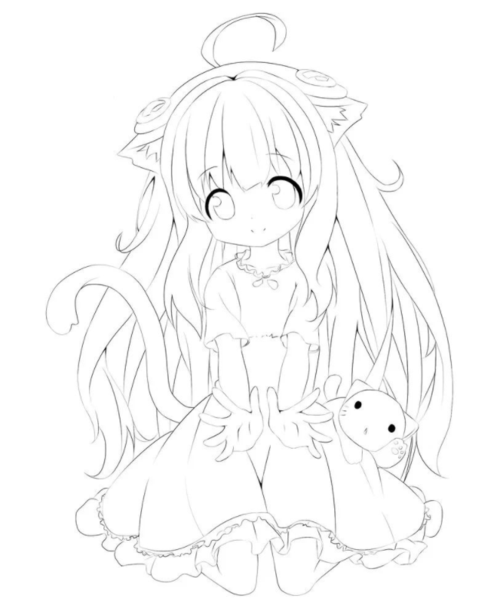 cg原画插画教程动漫人物线稿素材超好看