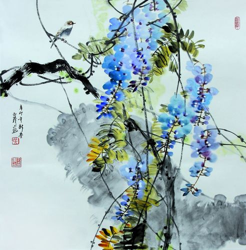 吴正义紫藤(68x68cm) - 赴台作品 - 相册 - hnsjgshy - 雅昌博客频道
