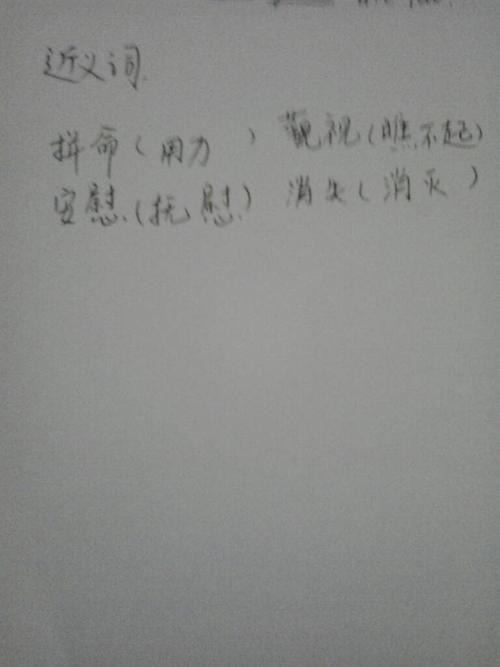 拼命的近义词是,藐视的近义词是,安慰的近义词是,消失的近义词17