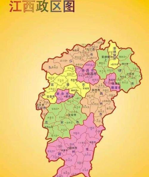 江西版图,城市之间的分布看了后,有点感慨!