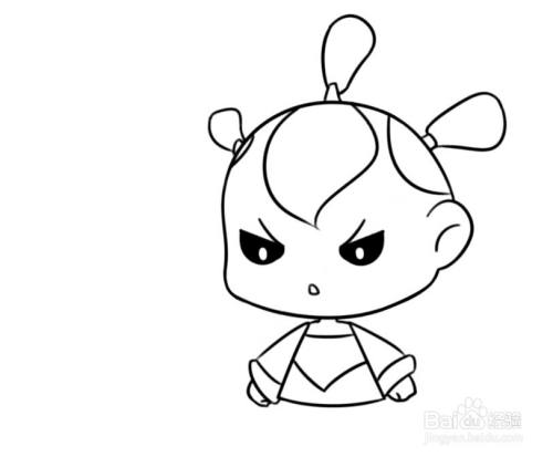 怎么画红孩儿的简笔画