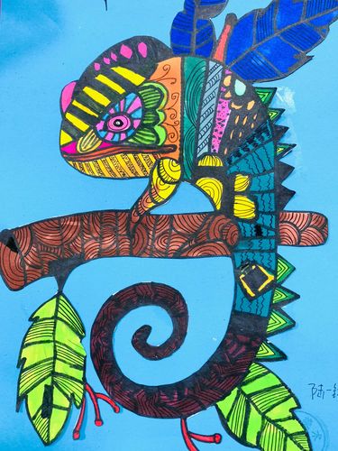 2020暑期儿童画创意班《蜥蜴》